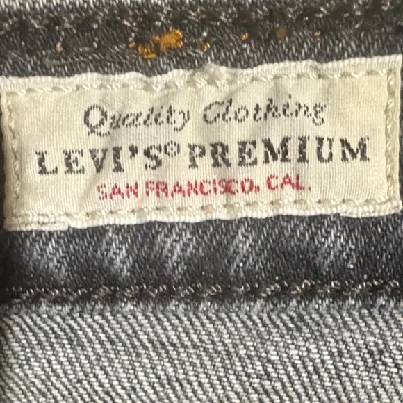 Levi's Charcoal Straight Leg Women's Jeans - Picture 7 of 8